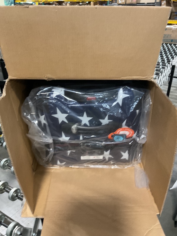 Photo 1 of ****MINOR DAMAGE**** Traveler's Choice Maxporter II Polycarbonate Hardside Trunk with Spinner Wheels, American Flag, 31-Inch Large Trunk