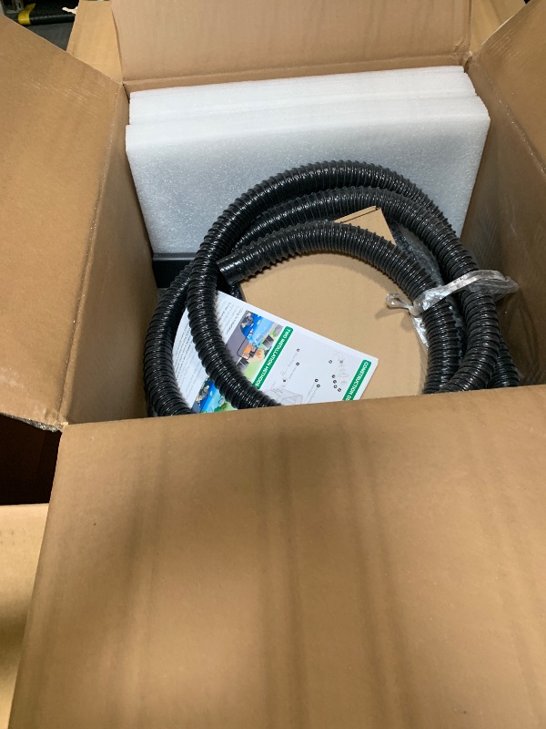 Photo 1 of ***MISSING PARTS***POPOSOAP Solar Pond Waterfall with 120W Solar Panel & 1600GPH Pond Pump, 10 Ft Corrugated Tubing, Filter Media, Pond Waterfall Kit for Outdoor Garden Pond, Streams P510X