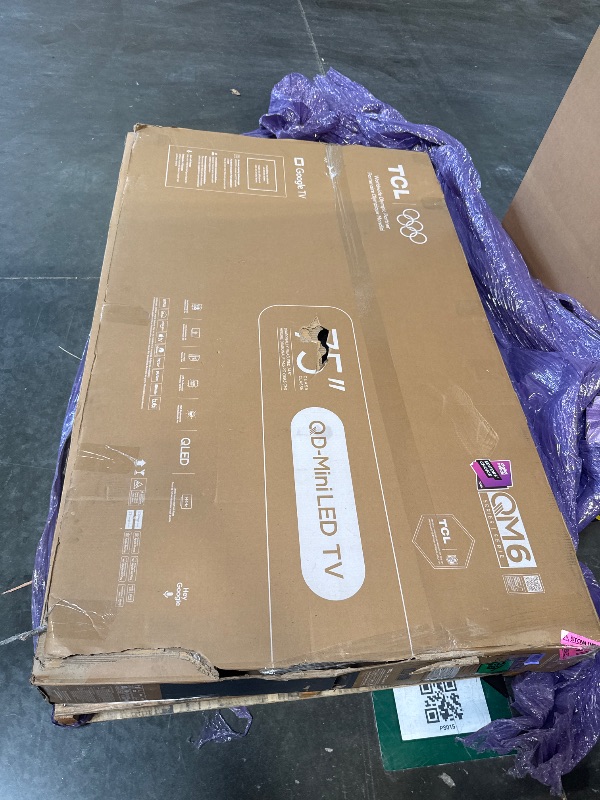 Photo 1 of **sell for parts** TCL 75 Inch QM6K Series Mini LED QLED 4K Smart TV