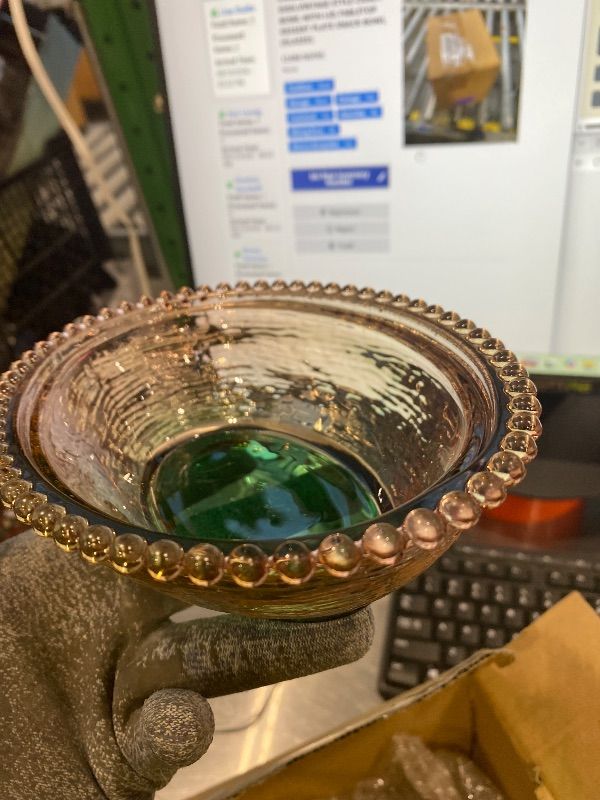 View 3 of *See Clerk Notes* Gkesgm Crystal Glass Chicken-Shaped Candy Dish,Vintage Style Candy Bowl with Lid,Tabletop Dessert Plate Snack Bowl (Glazed)