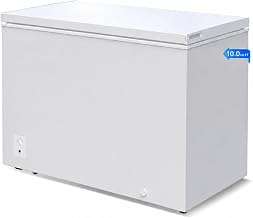 Photo 1 of 10 Cu.Ft Chest Freezer, Commercial Adjustable Temp Deep Freezer with Basket & Wheels, White