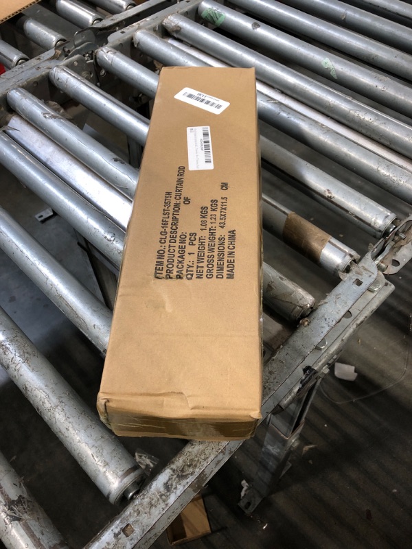 Photo 1 of 2 Pack Industrial Curtain Rods, 35 to 75 Inches, 5/8 Inch Diameter, Black