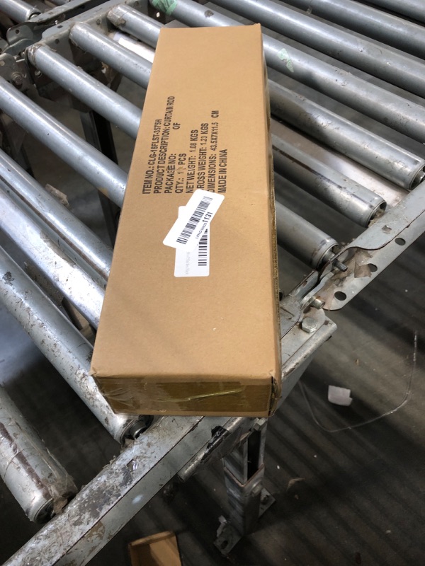 Photo 1 of 2 Pack Industrial Curtain Rods, 35 to 75 Inches, 5/8 Inch Diameter, Black