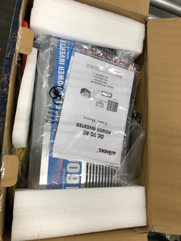 Photo 1 of ***BROKEN, SOLD FOR PARTS*** 1600Watt Power Inverter Modified Wave DC 12volt to AC 120volt with Remote Control & LED Display and 2.4A USB Port for Trucks Boats RV & Emergency