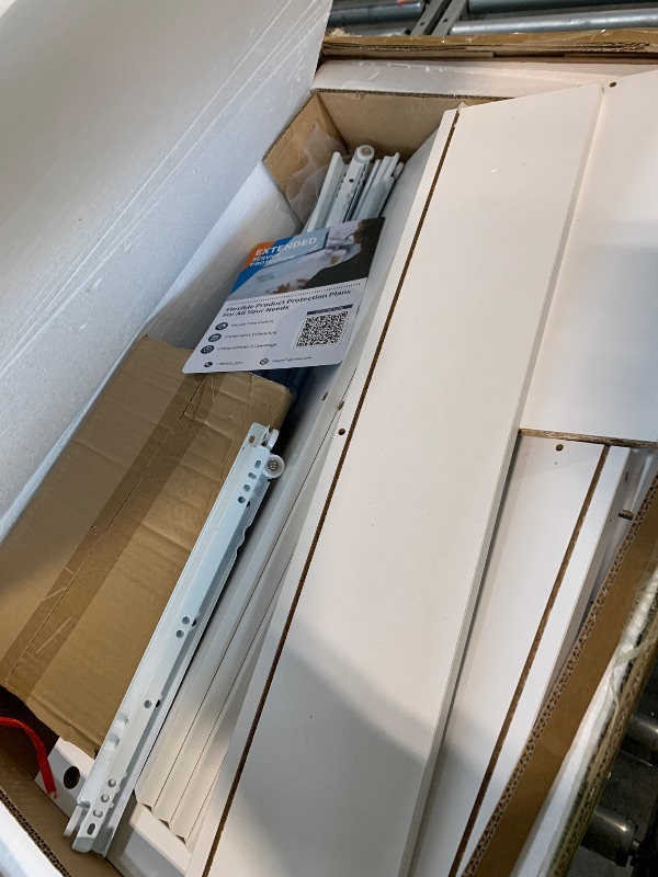 Photo 1 of **WHITE, NOT PINK** Garvee 8 Drawers Dresser - Modern Fluted Double Chest of Drawers, WHITE