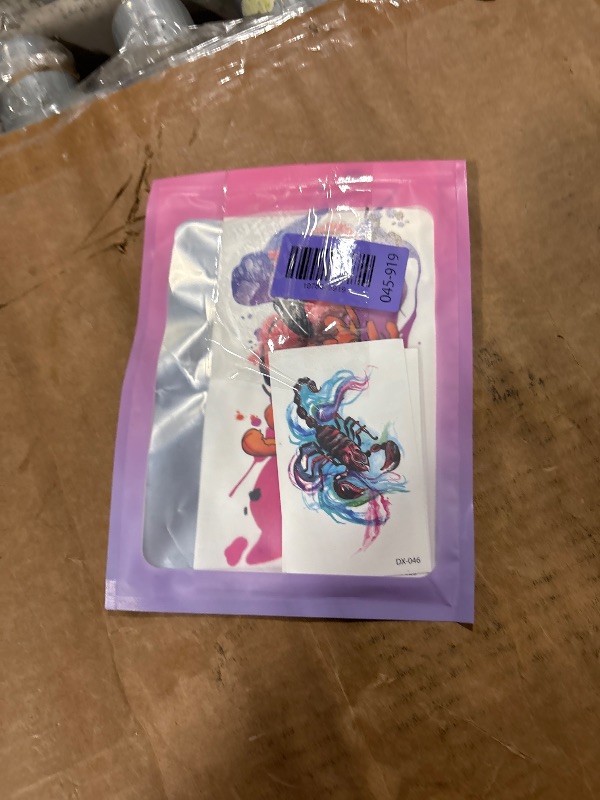 View 2 of [MISSING PARTS] JEEFONNA Temporary Tattoos - 86 Sheets Berry