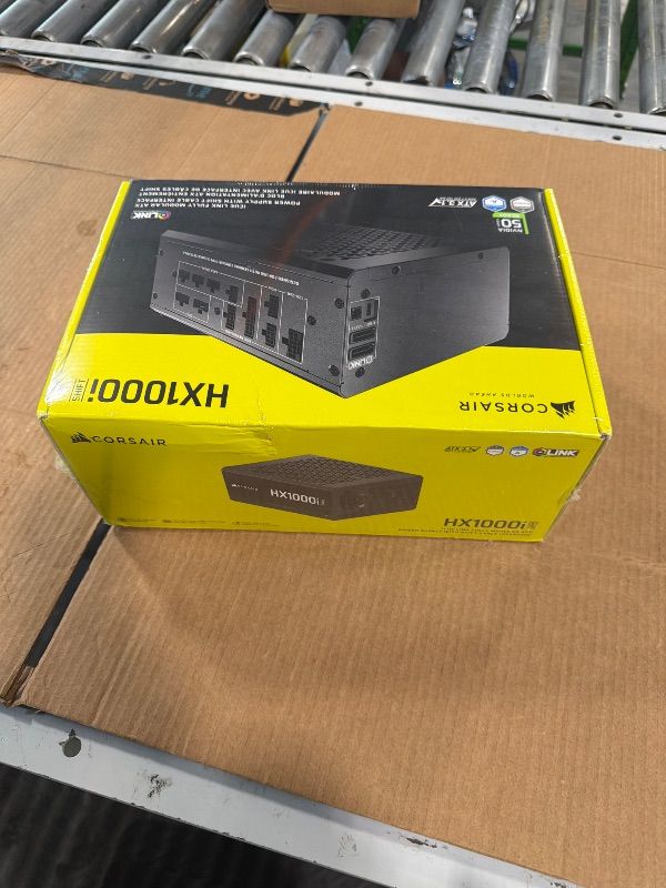 Photo 1 of ** NEVER OPEN NEW ***CORSAIR HX1000i Shift Fully Modular ATX Power Supply – Built-in iCUE Link System Hub, Native 12V-2x6 Cable, ATX 3.1 & PCIe 5.1, Side-Mounted Connectors, Cybenetics Platinum – Black***NEW ***SELAED FACTORY***