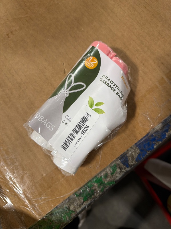Photo 1 of 1.2 Gallon Small Trash Bags Drawstring - White Mini Garbage Bags (Fit 1-1.3 Gallon) 5 Liter 40 Count Unscented Strong Plastic Tiny Little Waste Basket Liners for Kitchen Car Office Magesh