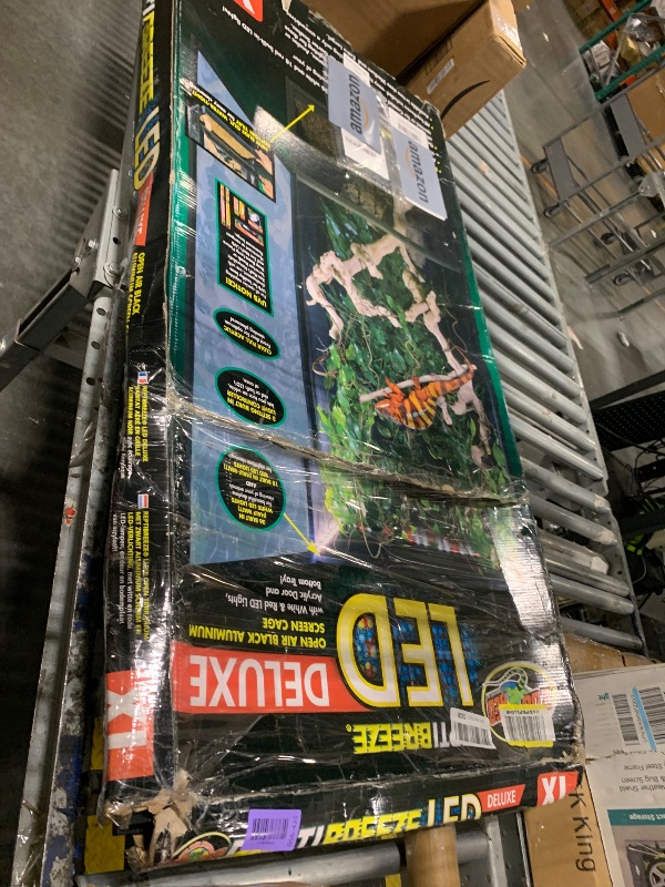 View 2 of [SOLD FOR PARTS] Zoo Med ReptiBreeze LED Deluxe Open Air Aluminum Screen Habitat, X-Large 24 L x 24 W x 48 H