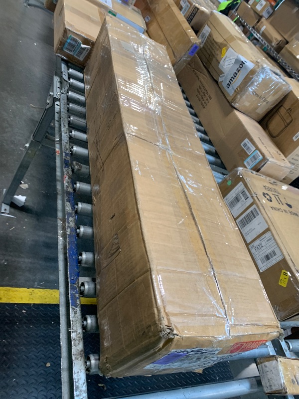 Photo 1 of [HVLS]96 Inch Industrial Ceiling Fan, Extra Large Commercial Big Assed Ceiling Fan, 8 Aluminum Blades, Reversible DC Motor, Remote Control with 6 Speeds, 3 Downrods, for Shop, Garage, Gym, Black