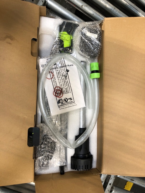 Photo 1 of *** missing 1 battery *** Taskstar Cordless Stick Water Transfer Pump, 2×4.0Ah Rechargeable Batteries