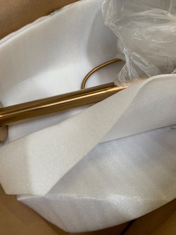 Photo 1 of Moen Cia Brushed Gold One Handle Freestanding Floor Mount Tub Filler with Handshower, 615BG