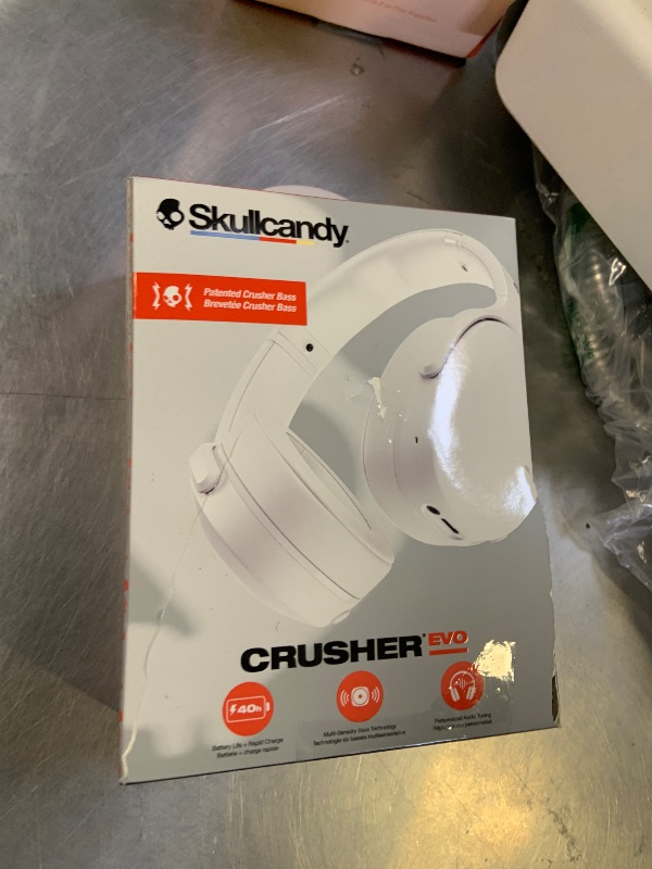 Photo 1 of Skullcandy Crusher Evo Wireless Multi-Sensory Bass Headphones - Bone