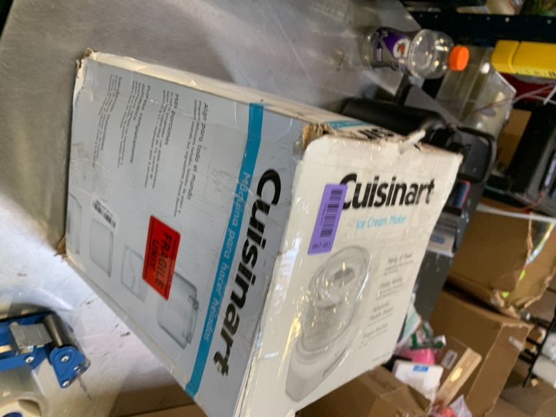 Photo 1 of Cuisinart Ice Cream Maker Machine, 1.5 qt, White