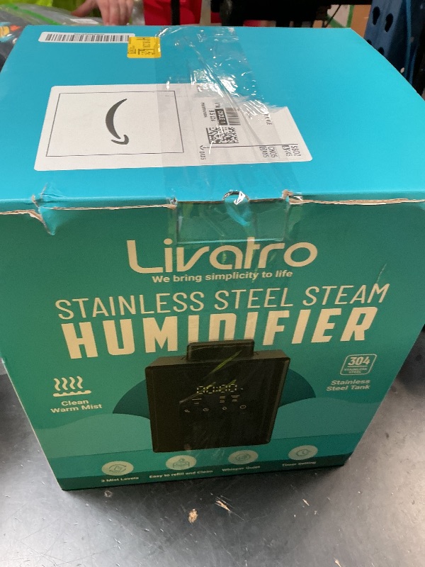 Photo 1 of Livatro Stainless Steel Humidifier, 3L Warm Mist Humidifier, Easy Clean with Warm Steam Humidifier, Healthy Air Mist Humidifiers for Bedroom Living Room, with Sleep Mode and Auto-off Setting