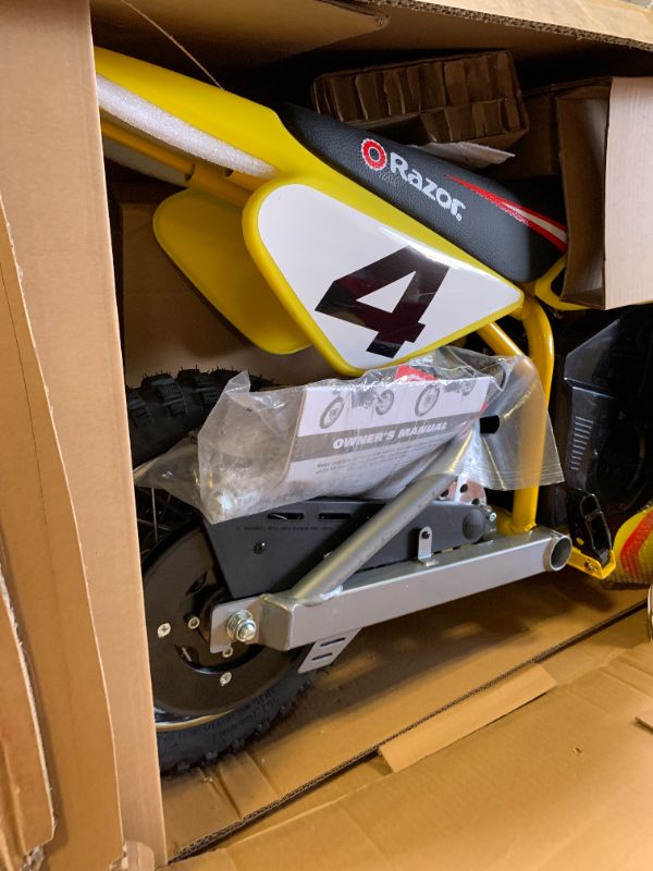 View 2 of Razor MX650 Dirt Rocket Off-Road Motocross Bike – 36V Electric Ride-On, Up to 17 mph, Dual Suspension, Hand-Operated Dual Brakes, Twist Grip Throttle, Authentic Motocross Bike Geometry