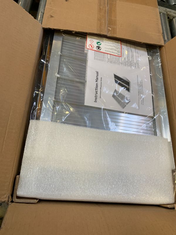 Photo 1 of 3FT Portable Wheelchair Ramp, Non-Slip Aluminum Folding Handicap Ramp, 800 LBS Capacity Door Threshold Ramps for Home Steps, Scooter Ramp for Car, Doorways, Curbs, Stairs, Cart, Wheel Chair Steps