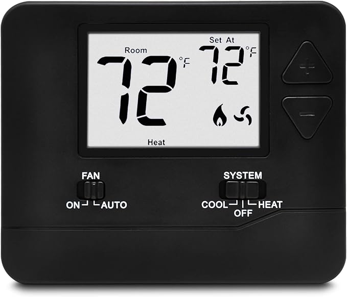 Photo 1 of ELECTECK Digital Non-Programmable Thermostat, 1 Heat/1 Cool, eta I’ll mp Retail price is $22.00