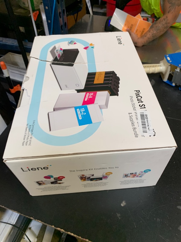Photo 1 of Liene PixCut S1 Inspire Kit - All-in-One Color Sticker Printer & Cutting Machine, Thermal Dye-Sublimation Photo Printer, 300 DPI, Color Label Maker with 180 Sheets (36 Photo + 144 Sticker Paper)