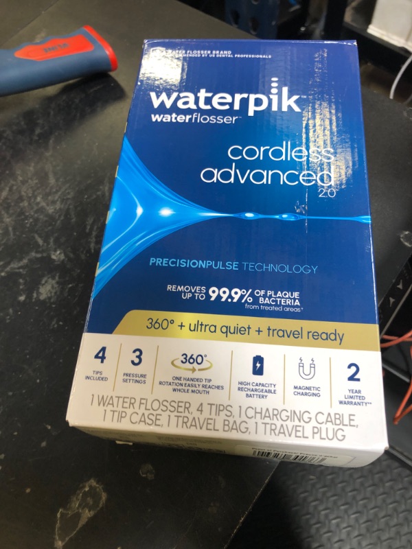 Photo 1 of Waterpik Cordless Advanced Portable Water Flosser, Rechargeable, Black