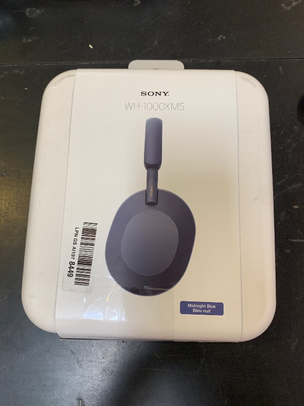 View 4 of Sony WH-1000XM5 Wireless Noise Cancelling Headphones, Midnight Blue