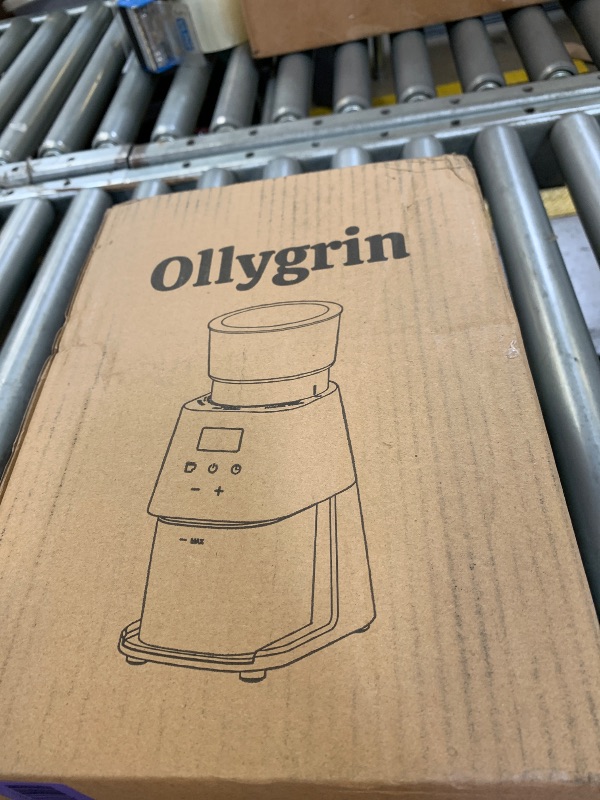 Photo 1 of Ollygrin Electric Conical Burr Coffee Grinder, 30 Precise Grind Settings for Espresso, Drip & French Press, Compact Burr Mill with Touchscreen Control, Anti-Static & Easy Cleaning, Black