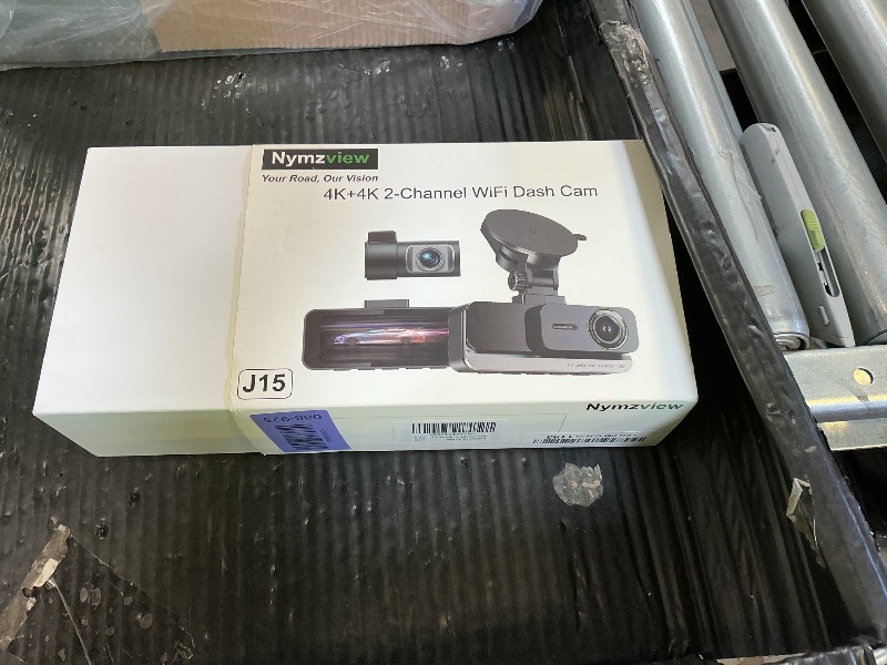 View 2 of Nymzview 4K+4K Dash Cam with 128GB Card, 5.8GHz WiFi, GPS