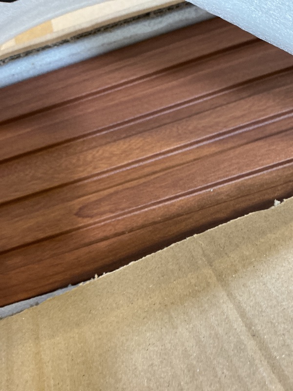 Photo 1 of Art3d 96 x 6 Inch WPC 3D Wood Textured Slat Wall Panels, 8-Pack, Teak