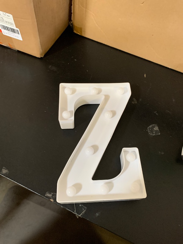 Photo 1 of Pooqla LED Marquee Letter Lights Sign, Light Up Alphabet Letter for Home Party Wedding Decoration Z