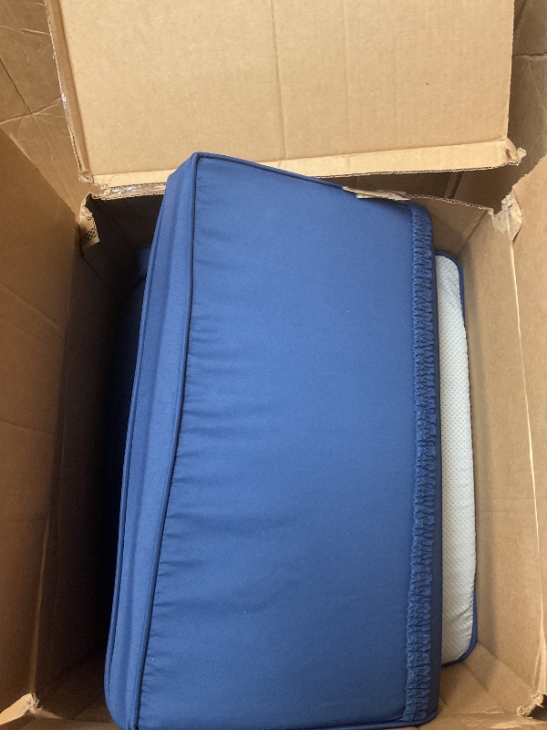 Photo 1 of Honorbox Outdoor Adirondack Chair Cushions Set of 4 - Removable Covers, Water-Repellent, Fade-Resistant, Non-Slip Bottom & Securing Straps, Universal Fit for Most Adirondack & Rocking Chairs - Navy