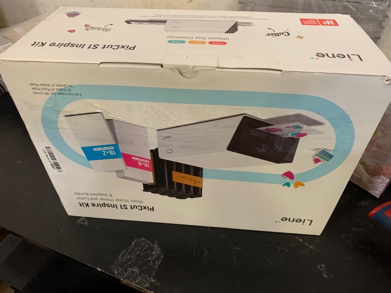 Photo 1 of Liene PixCut S1 Inspire Kit - All-in-One Color Sticker Printer & Cutting Machine, Thermal Dye-Sublimation Photo Printer, 300 DPI, Color Label Maker with 180 Sheets (36 Photo + 144 Sticker Paper)