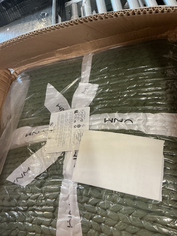 Photo 1 of YnM Cotton Weighted Blanket, Handmade Chunky Knitted Design, Soft and Cozy, Temperature Regulating and Breathable, Machine Washable Throw for Sleep or Home Decor (Pine Green, 80x84 Inch, 35lbs)