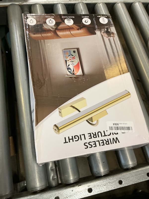 Photo 1 of 13" Wireless Picture Lights for Wall, Rechargeable Art Light, 2Pack Gold