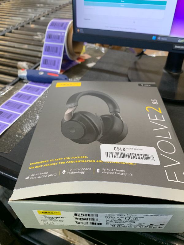 Photo 1 of Jabra Evolve2 85 - USB-A UC Stereo - Black Wireless Headset/Music Headphones Black