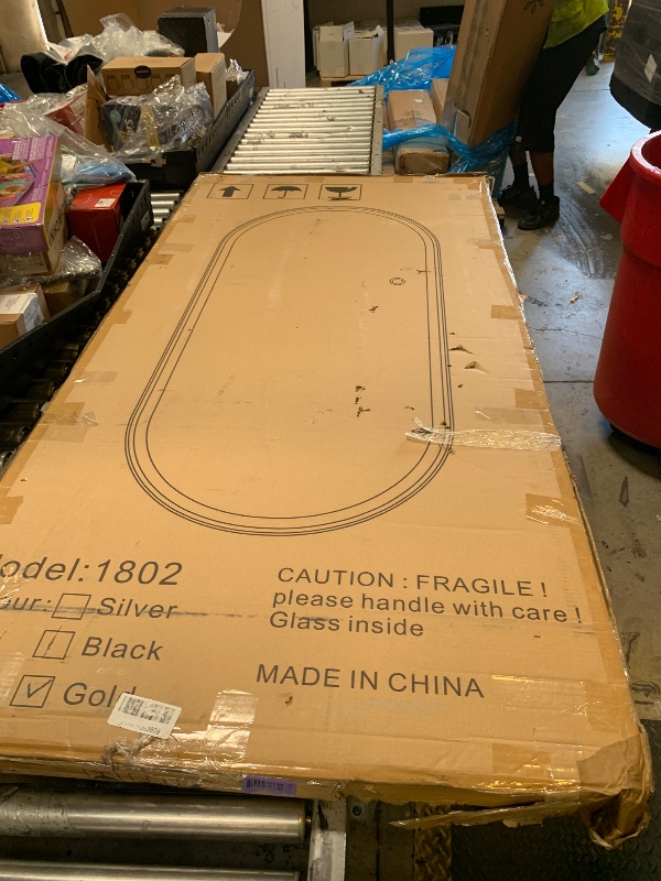 Photo 1 of FENNIO 70" x 32" LED Full Length Mirror - Gold Oval