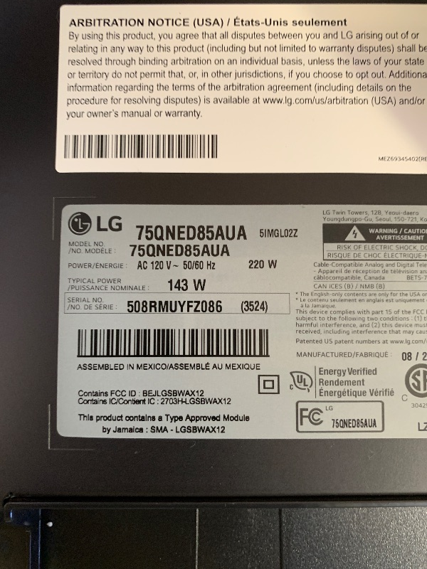 Photo 1 of LG Amazon Exclusive 75-Inch Class QNED AI 4K QNED73 Series Mini LED Smart TV w/AI Sound Pro, HDR10, AI 4K Super Upscaling, Filmmaker Mode, Wow Orchestra, Compatible with Alexa (75QNED73BUA, 2026)