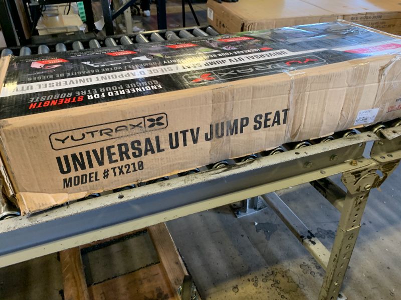 Photo 1 of YUTRAX® Universal Mount UTV Jump Seat, UTV Accessory, Increase Seating Capacity, Heavy-Duty Steel Frame, Padded Seat & Backrest, Seat Flips Up, Easy to Assemble