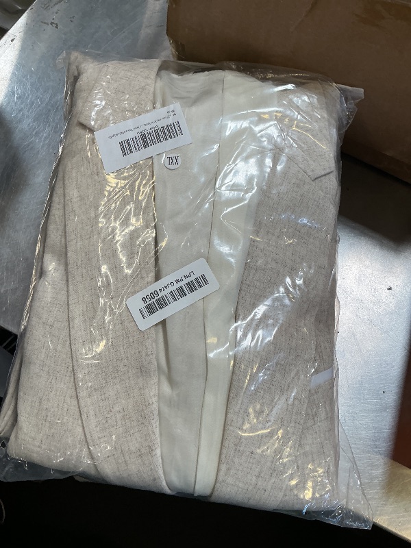 View 2 of Wedding Prom Groom Suits Blazer Pants Sets Mens Tuxedo Suit Set Beige XXL