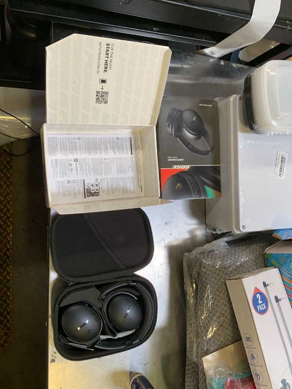 View 2 of Bose QuietComfort Headphones - Wireless Bluetooth Headphones, Active Over Ear Noise Cancelling and Mic, USB-C Charging, Deep Bass, Up to 24 Hours of Playtime, Black