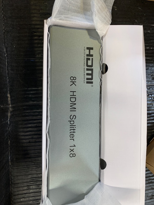 Photo 1 of SGRAPID HDMI Splitter 1×8 8K HDMI2.1 Splitter 1 in 8 Out Distributor Affordable Multi-Monitor 8K@60Hz Full Ultra-HD with EDID RS232 Supports HDR HDPC2.2 3D Imaging 48Gbps Cascade DLP LCD HDTV DVD etc