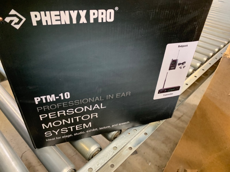 Photo 1 of Phenyx Pro UHF Stereo Wireless in Ear Monitor System, Wireless IEM, 900MHz Band Selectable Frequency, Rack Mountable, 160 ft. Operation, Suitable for Stage, Studio, Exhibit, Lecture, Speech (PTM-10)