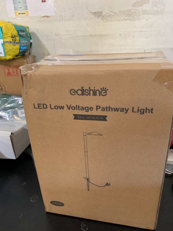 Photo 1 of EDISHINE Low Voltage Pathway Lights, LED Landscape Lighting (4 Pack)