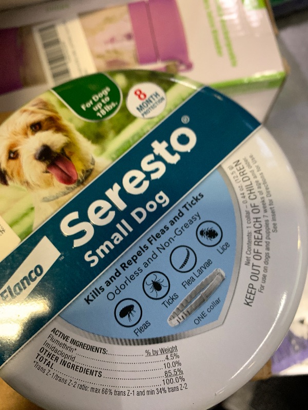 Photo 1 of Seresto Small Dog Vet-Recommended Flea & Tick Treatment & Prevention Collar for Dogs Under 18 lbs | 8 Months Protection