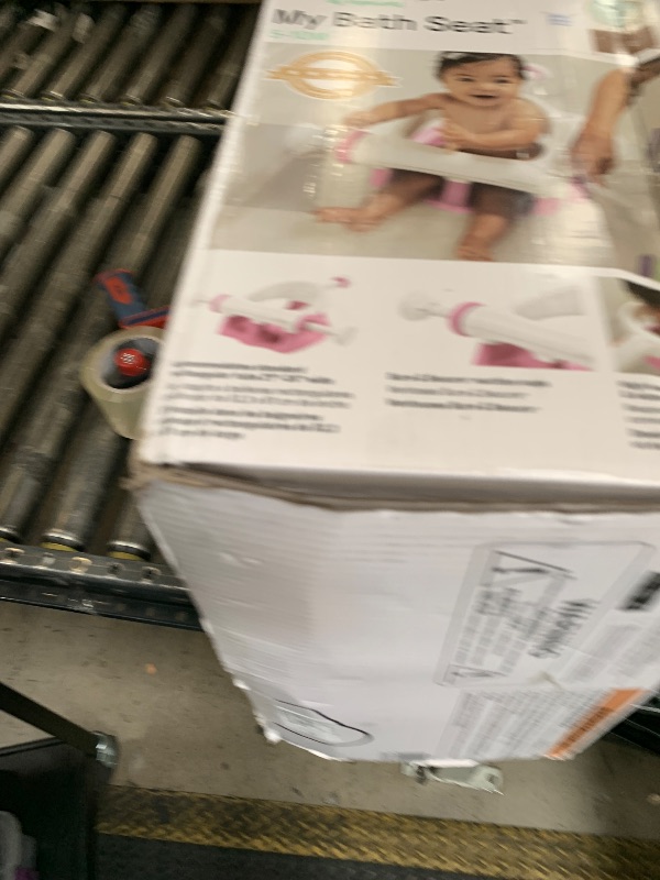 Photo 1 of Ingenuity My Bath Seat for Sit-Up Baby Bathing, Sure & Secure Suction Cups, ASTM Safety Tested & Approved, Backrest for Assisted Sitting, Easy Setup & Storage, Pink