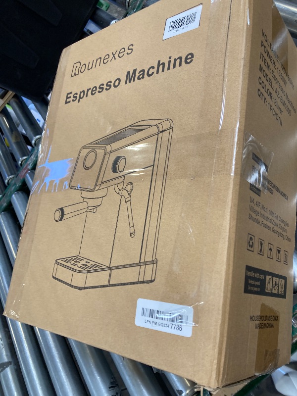 Photo 1 of Rounexes 20 Bar Espresso Machine, Semi-Automatic Espresso Machine with Milk Frother, Compact Espresso Coffee Maker For Café-Quality Lattes and Cappuccinos at Home & Office