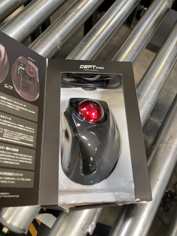 Photo 1 of ELECOM DEFT PRO Trackball Mouse, Wired, Wireless, Bluetooth 3 Types Connection, Ergonomic Design, 8-Button Function, Red Ball, Windows11, MacOS (M-DPT1MRXBK)