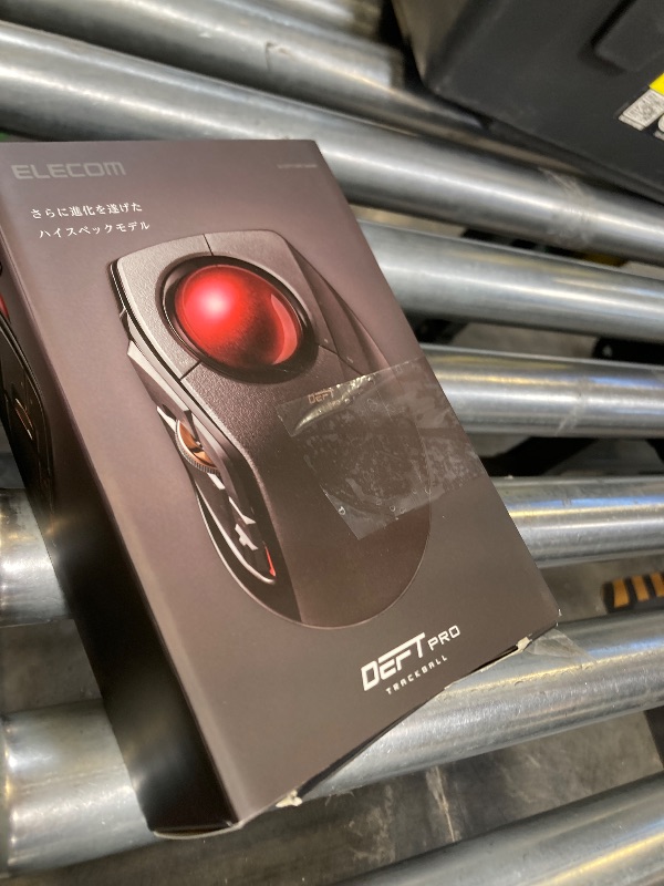 Photo 1 of ELECOM DEFT PRO Trackball Mouse, Wired, Wireless, Bluetooth 3 Types Connection, Ergonomic Design, 8-Button Function, Red Ball, Windows11, MacOS (M-DPT1MRXBK)