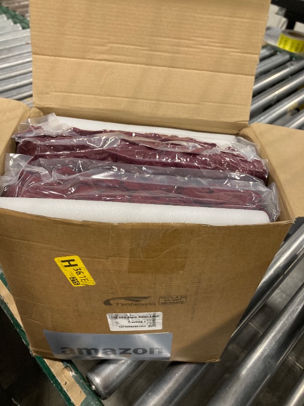 Photo 1 of Fanfanwin 3 Pcs Sofa Slipcover Set for Couch Cushion Durable Washable High Elastic Stretchable Furniture Couch Covers with Skirt for Sofa Loveseat Arm Chair(Burgundy,Seersucker)