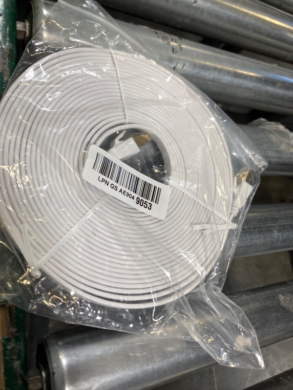 Photo 1 of Jadaol Cat 8 Ethernet Cable 25 ft, 40Gbps 2000MHz Flat RJ45 S/FTP LAN Patch Cable, High-Speed Cat8 Network Cable for Router, Modem, Switch, Gaming Consoles, PC, Home Network & Streaming Devices, White