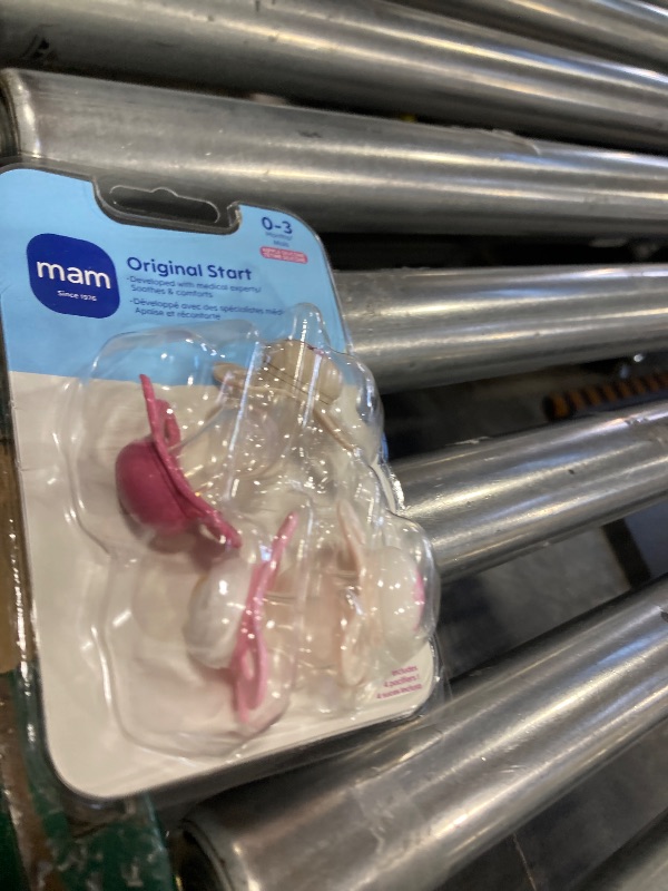 Photo 1 of MAM Original Start Matte Baby Pacifiers 0-3 Months Newborns, BPA-Free Skin Soft Silicone Nipple, Developed with Medical Experts Especially for Smaller Mouths, Easy to Clean, 4 Pk, Made in Europe